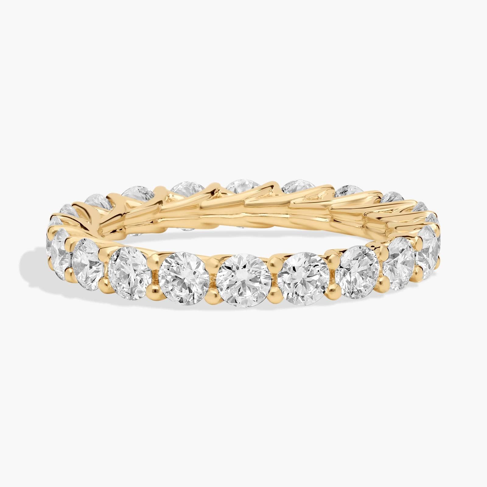 Trellis Diamond Eternity Ring In K Yellow Gold Ct Tw H I Si