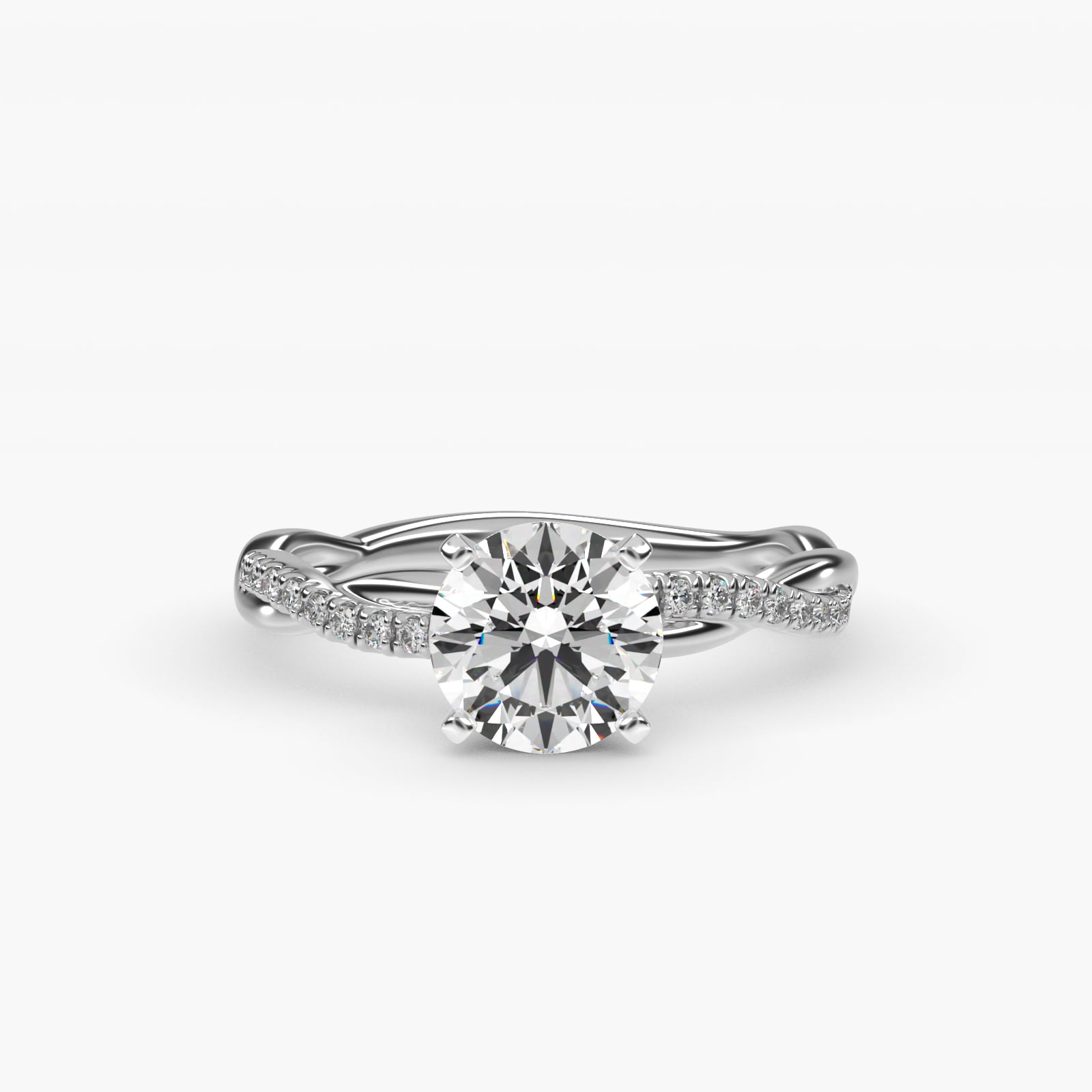 0.57 CT Lab-Grown Ring in 14K White Gold