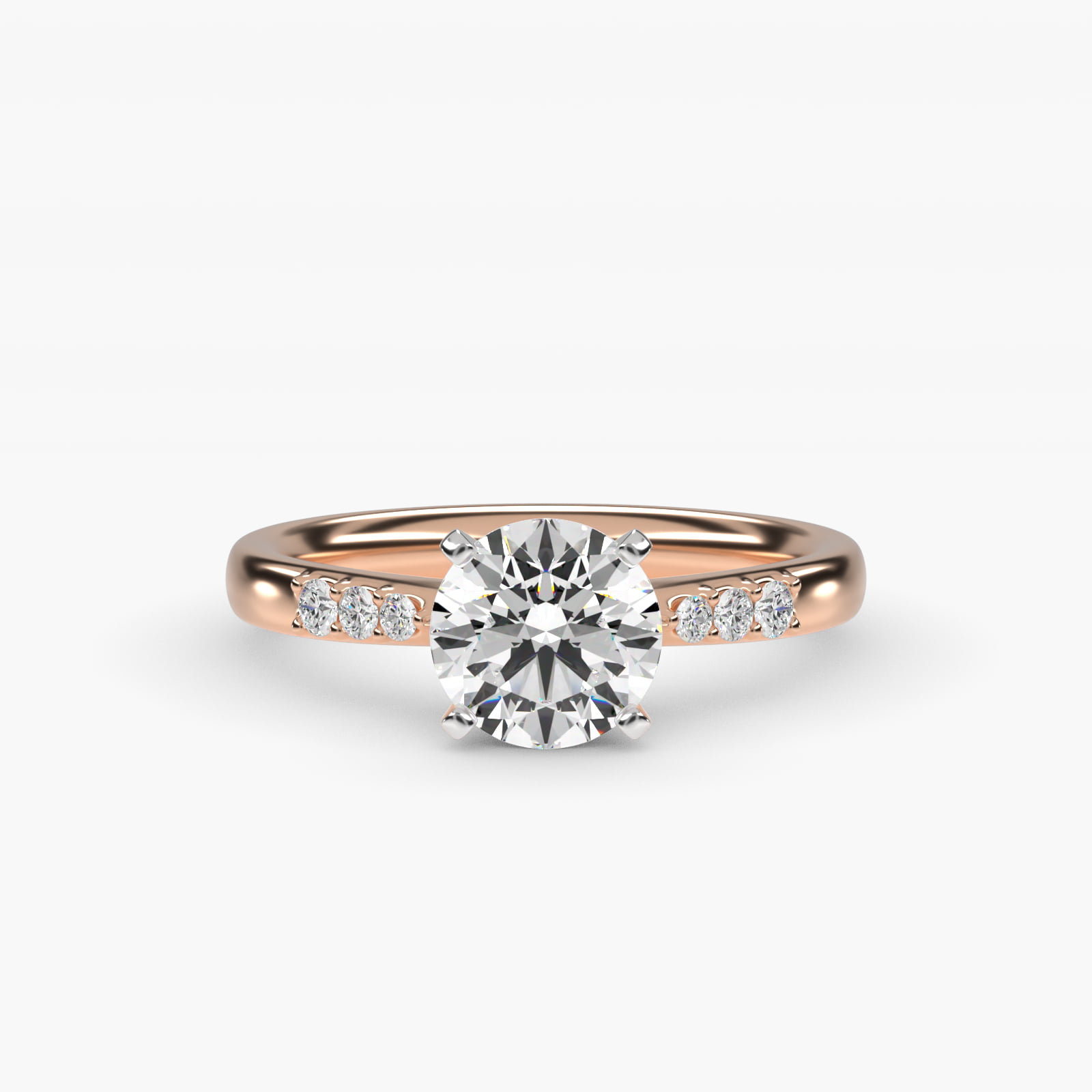0.1 CT Ring in 14K Rose Gold