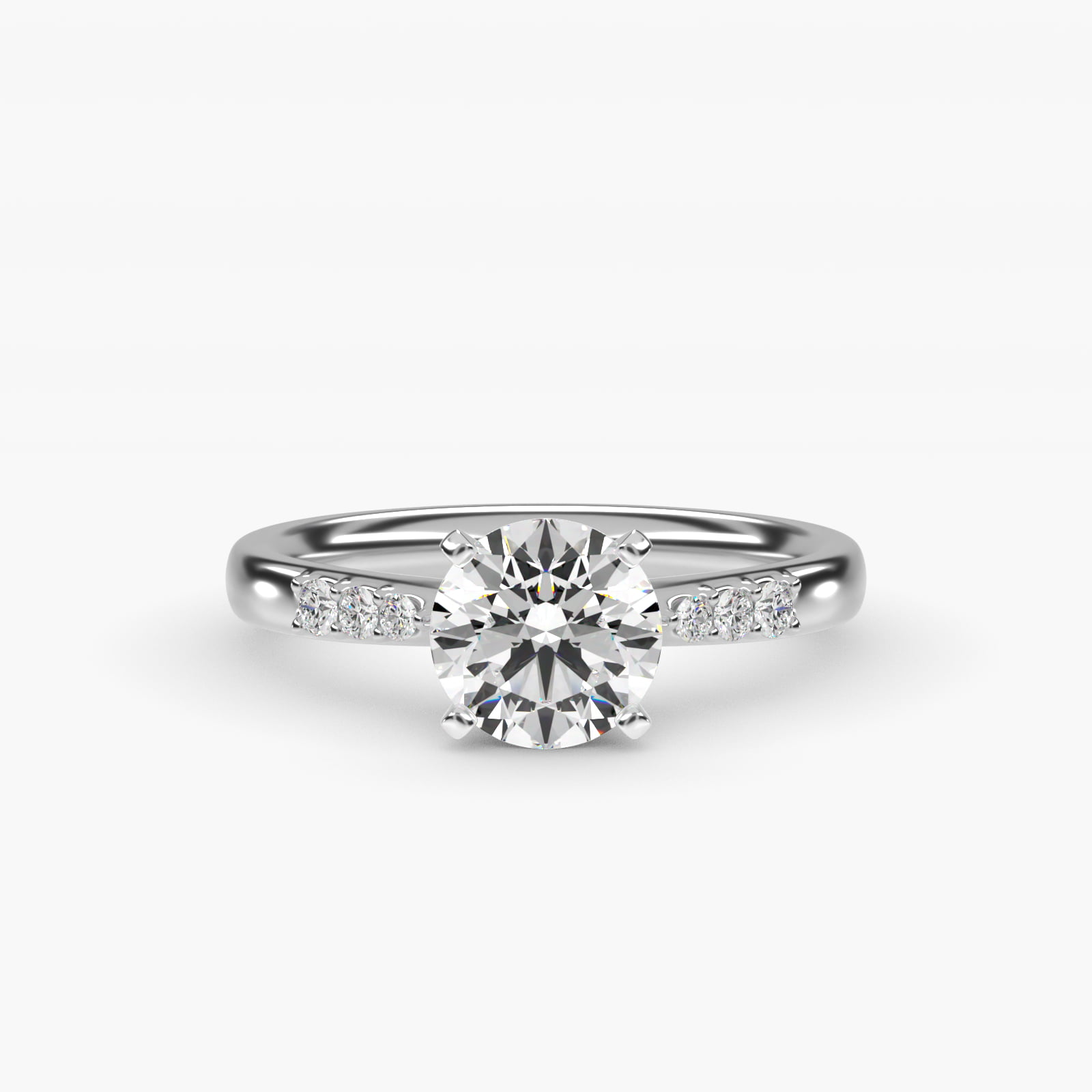 0.1 CT Ring in 14K White Gold