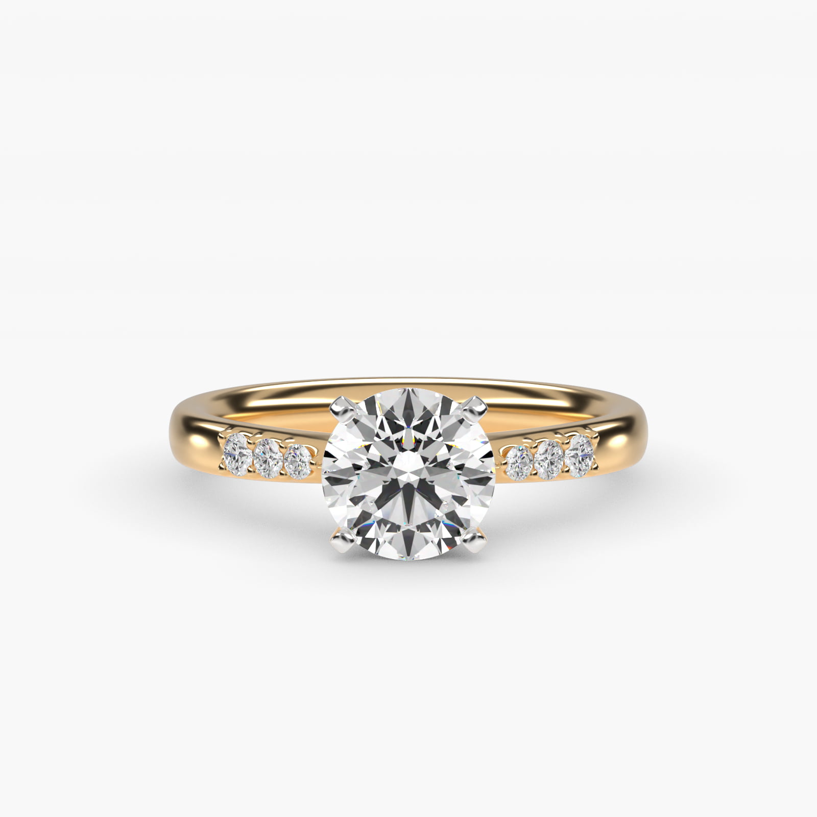 0.1 CT Ring in 14K Yellow Gold