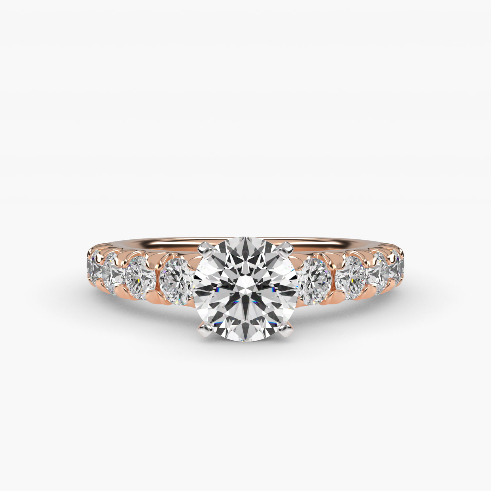 Pavé 1 CT Ring in 14K Rose Gold