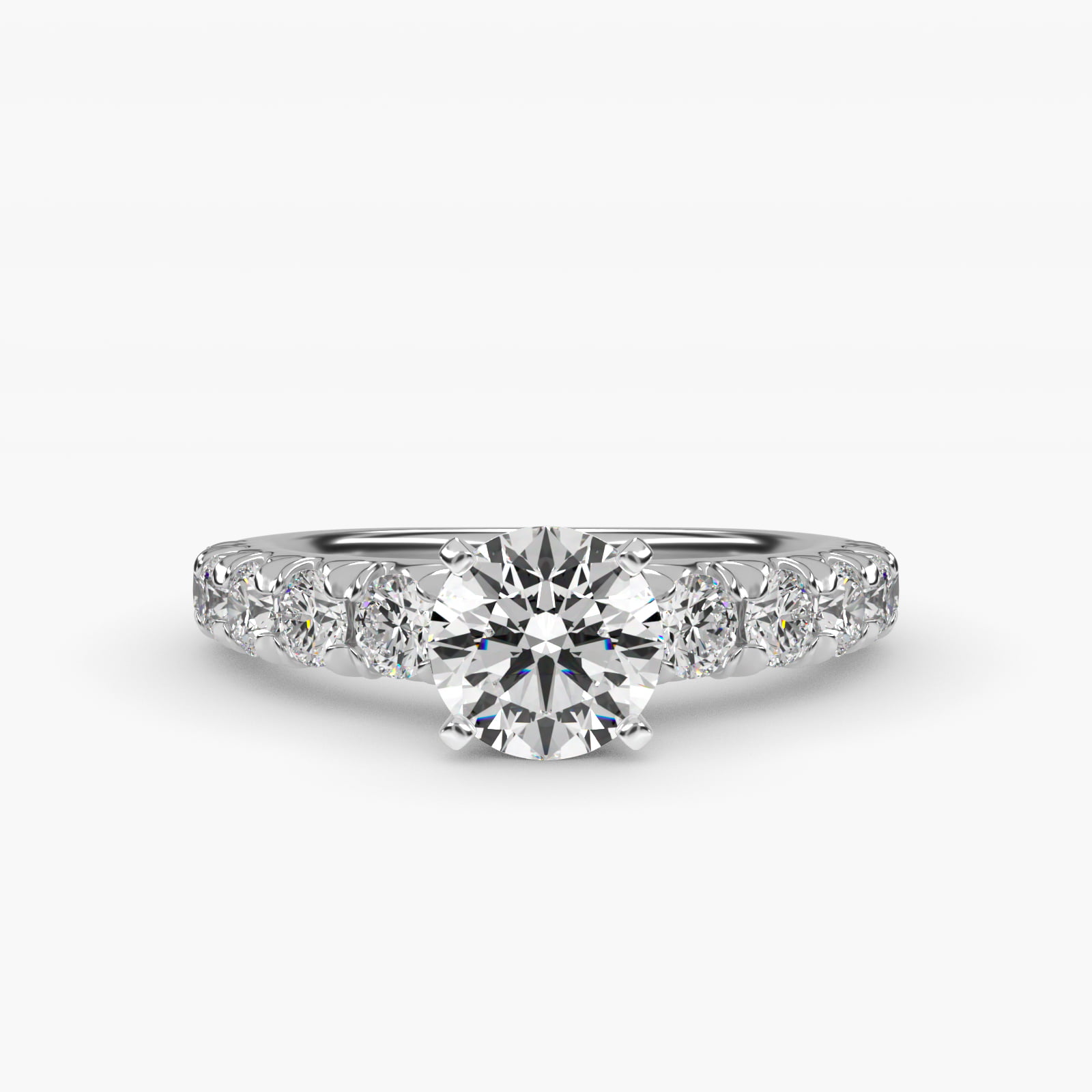 Pavé 1 CT Ring in 14K White Gold