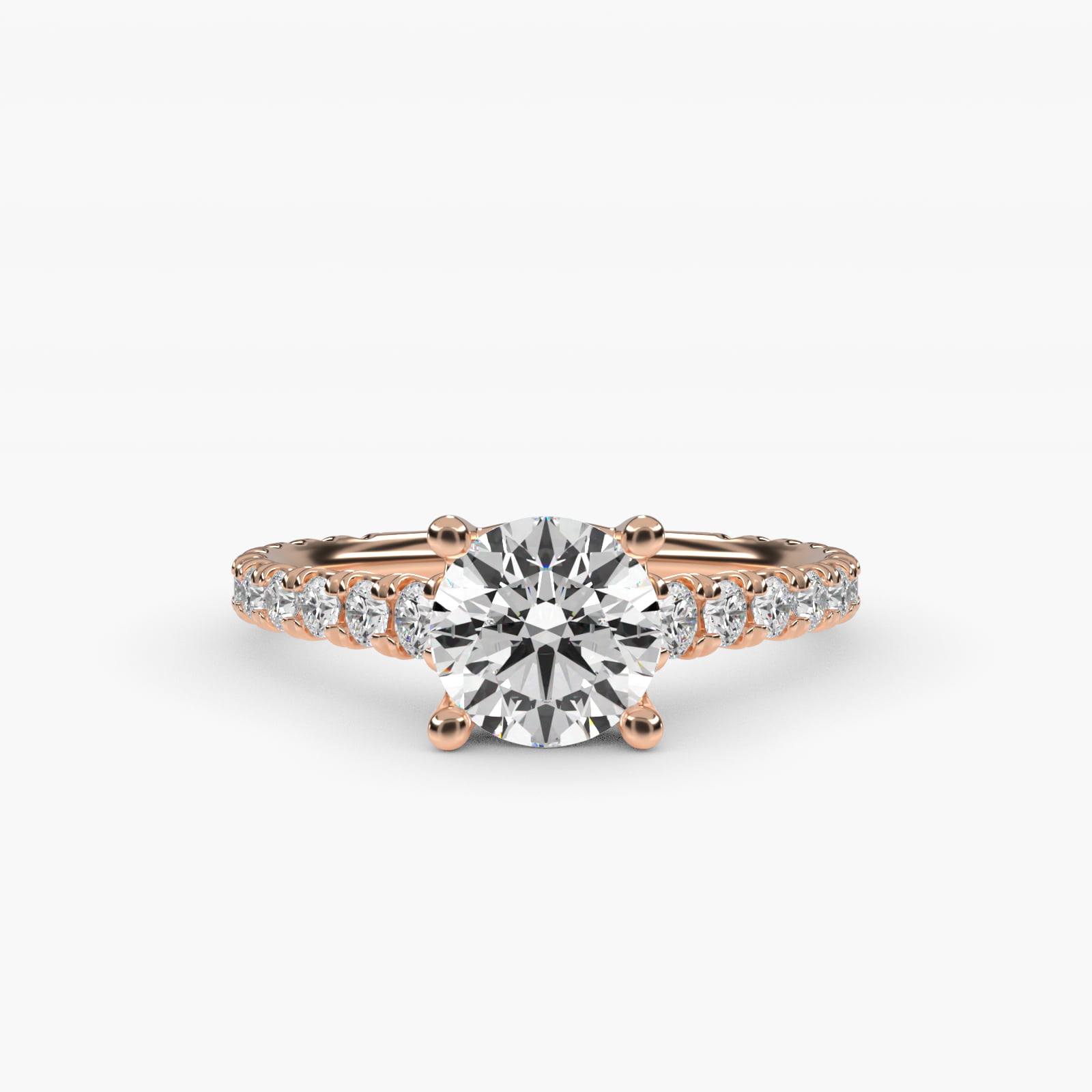 Pavé 0.63 CT Ring in 14K Rose Gold