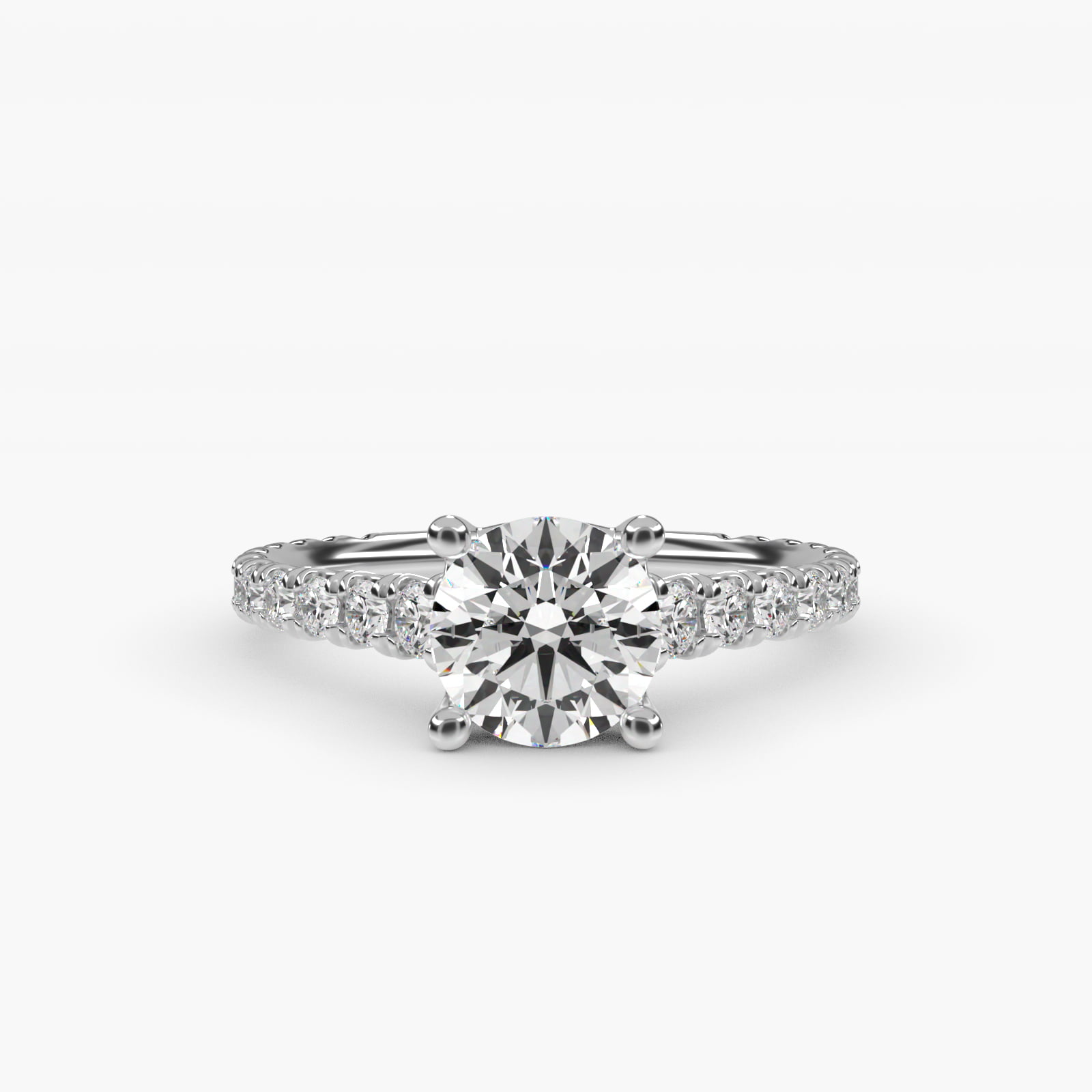 Pavé 0.63 CT Ring in 14K White Gold