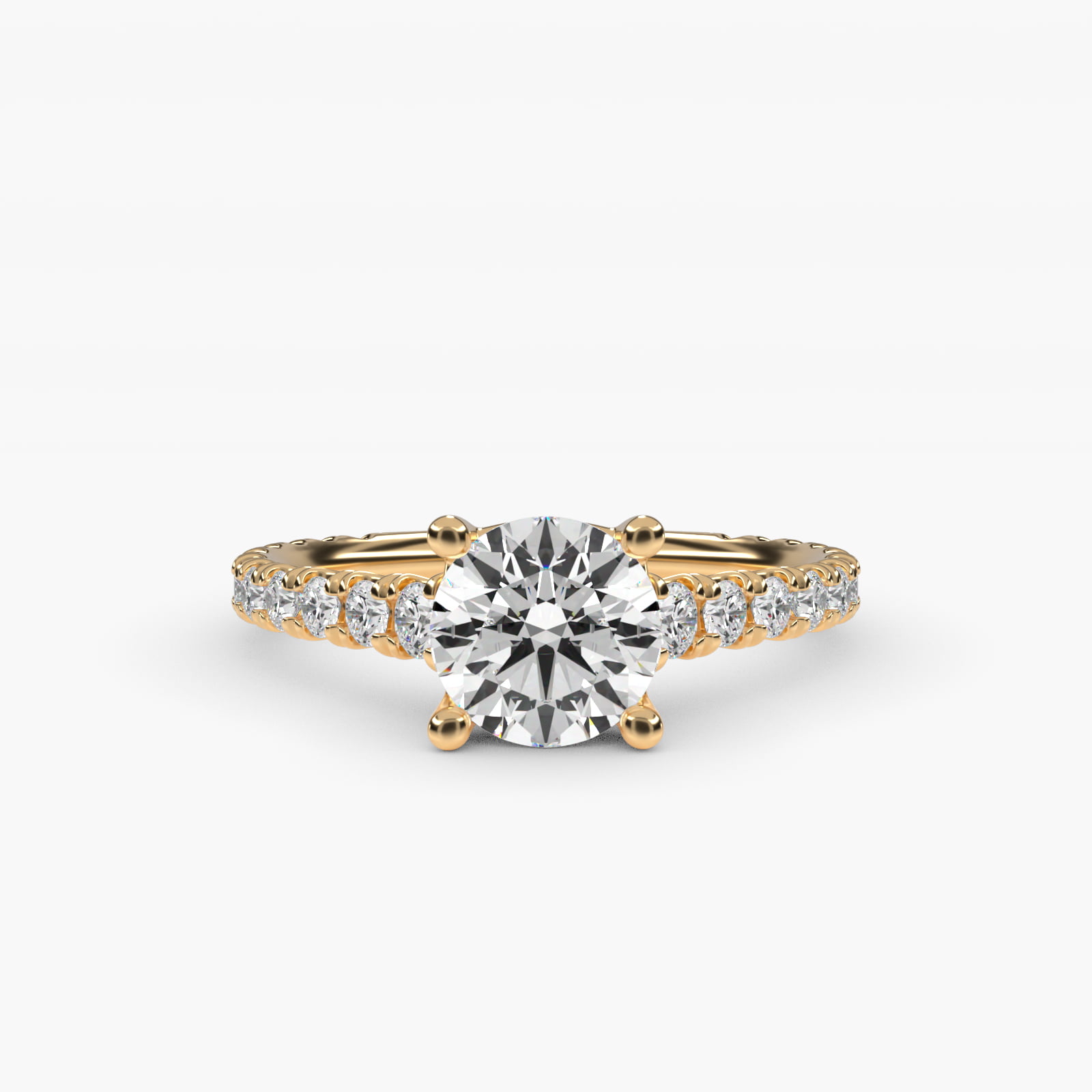 Pavé 0.63 CT Ring in 14K Yellow Gold