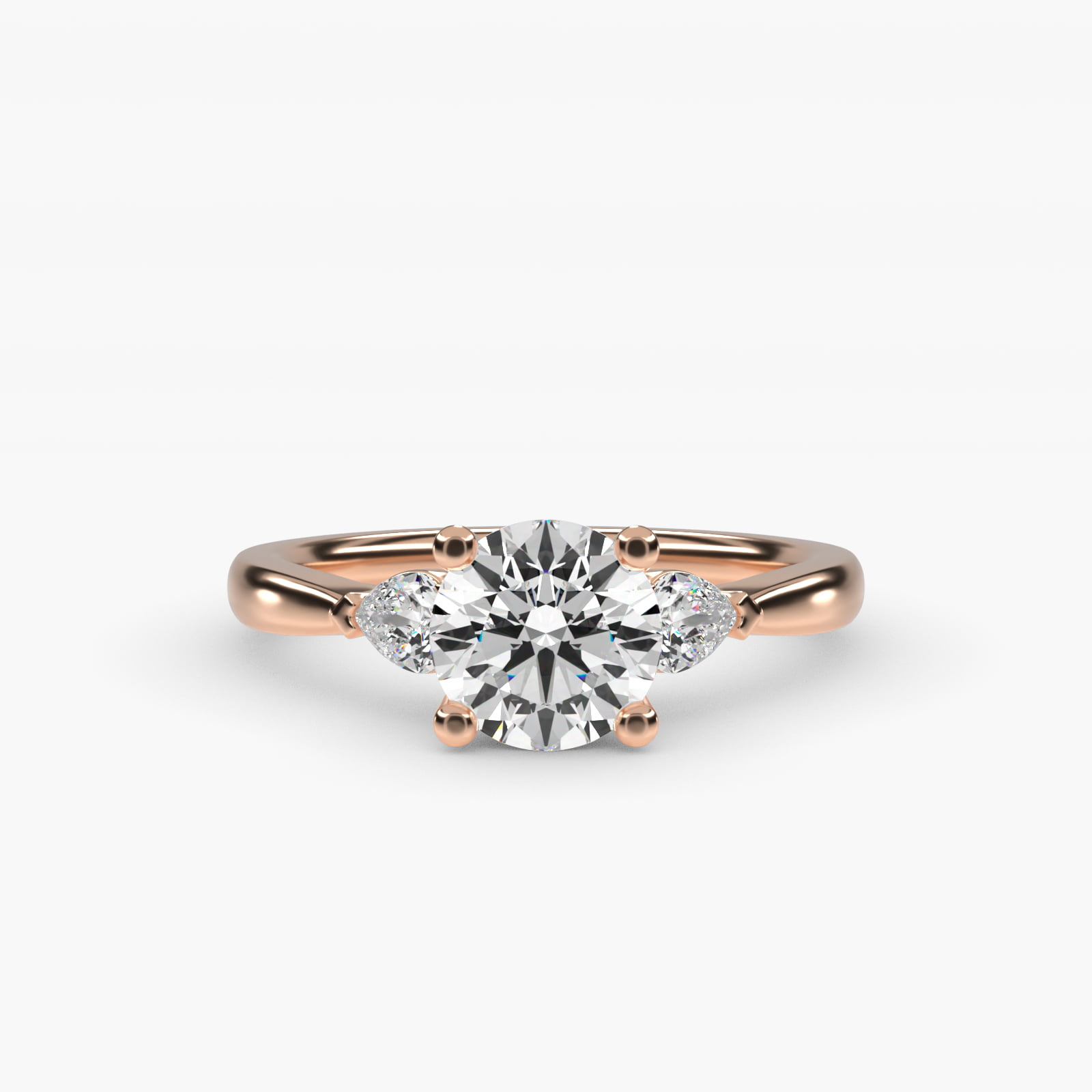 0.25 CT Lab-Grown Ring in 14K Rose Gold