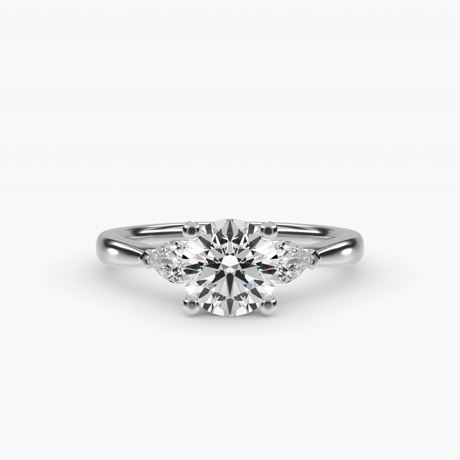 0.25 CT Lab-Grown Ring in 14K White Gold