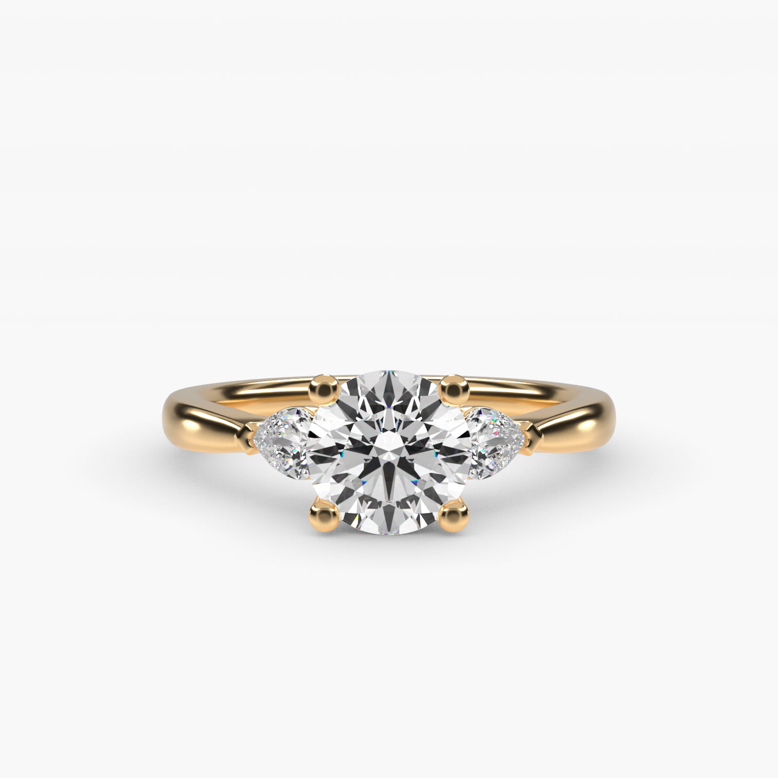 0.25 CT Lab-Grown Ring in 14K Yellow Gold