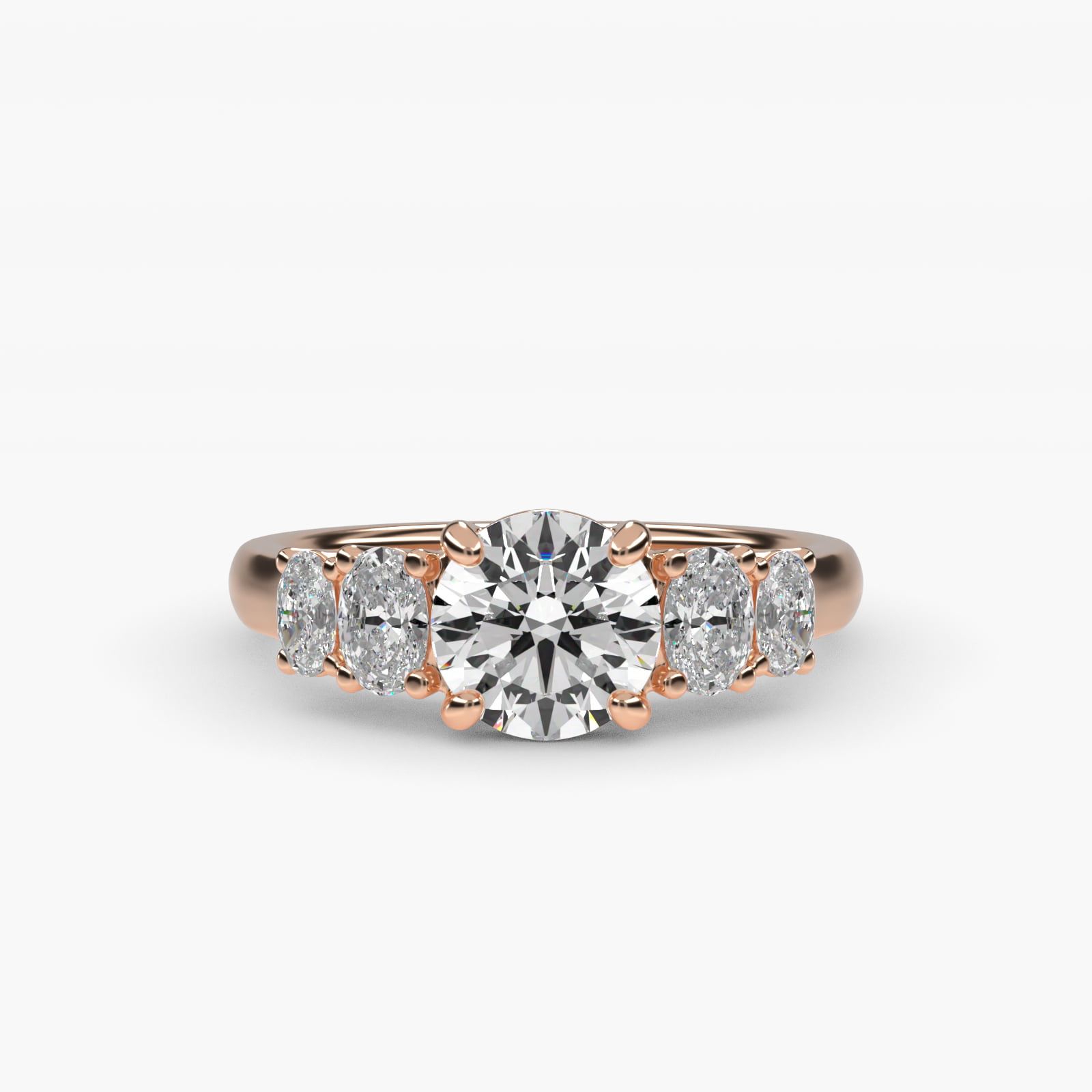 0.88 CT Ring in 14K Rose Gold