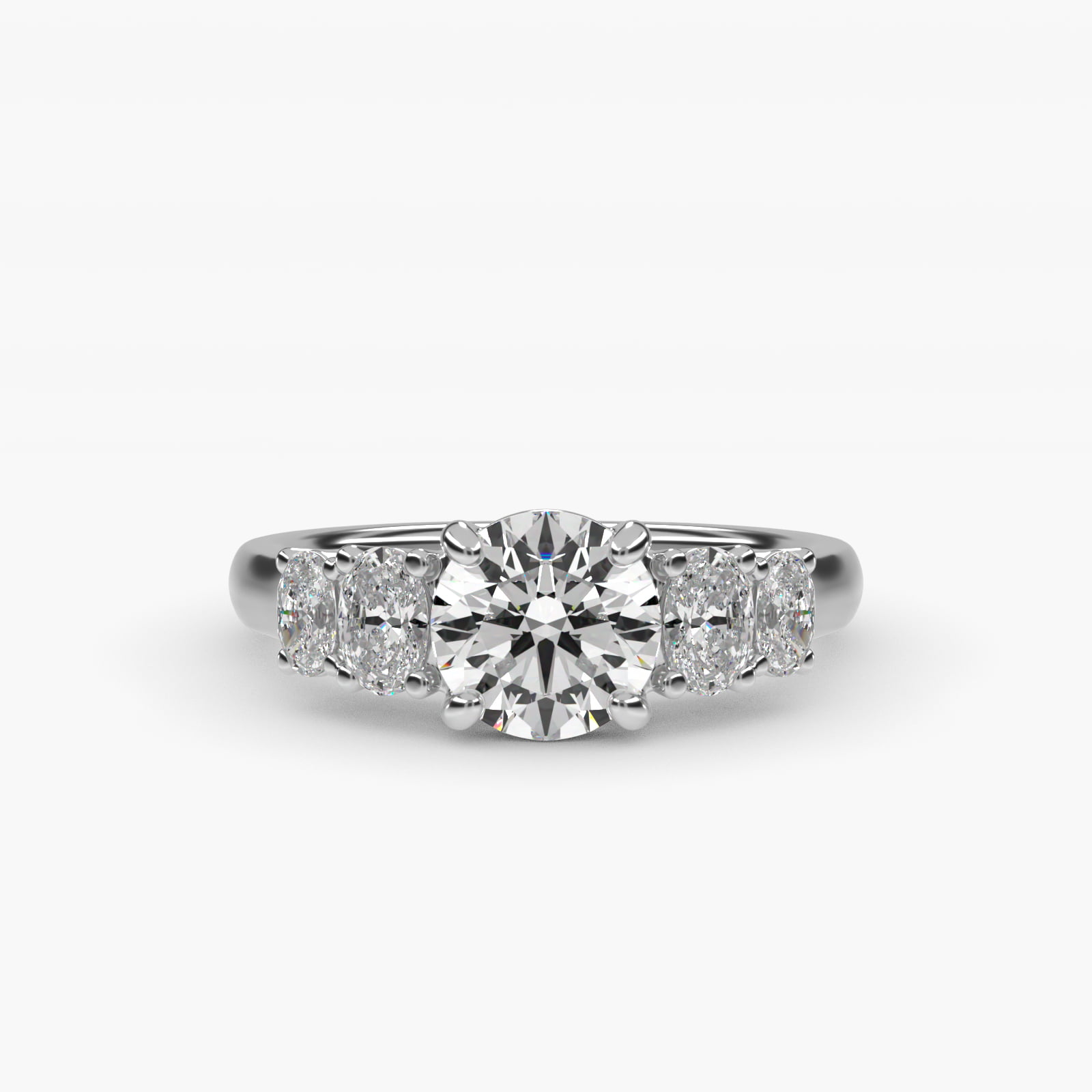 0.88 CT Ring in 14K White Gold