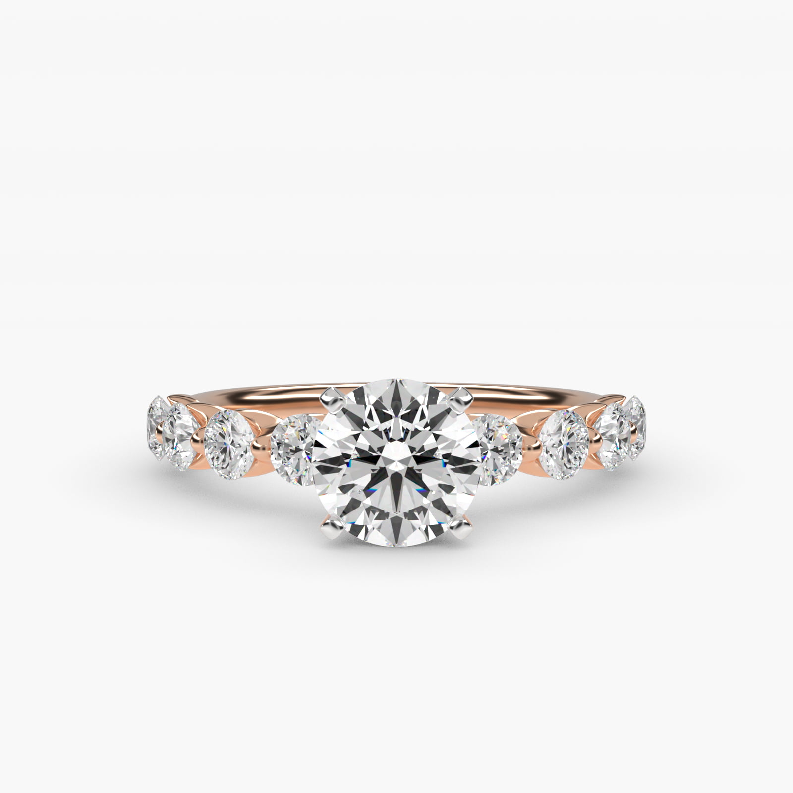 0.88 CT Ring in 14K Rose Gold