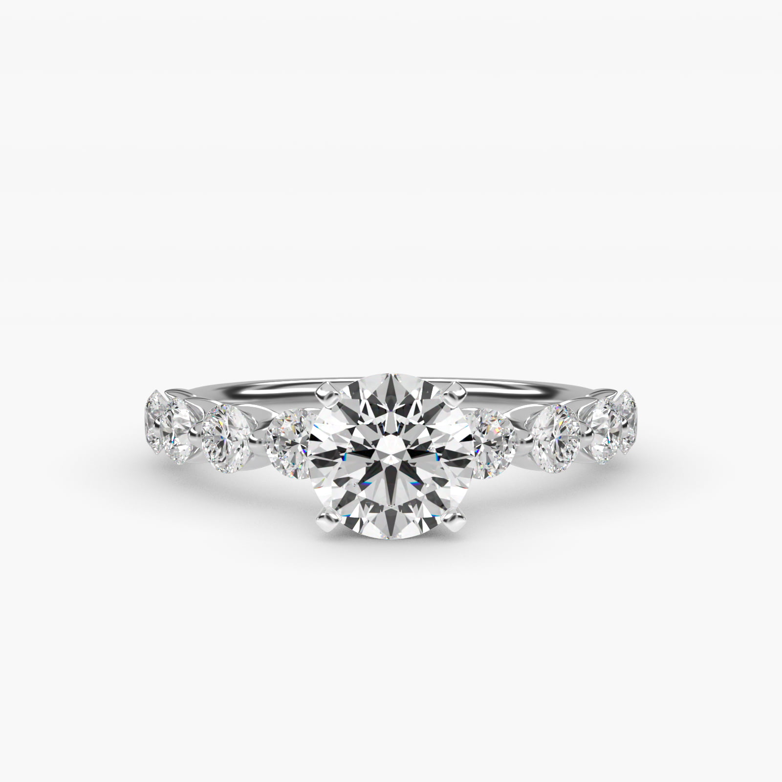 0.88 CT Ring in 14K White Gold