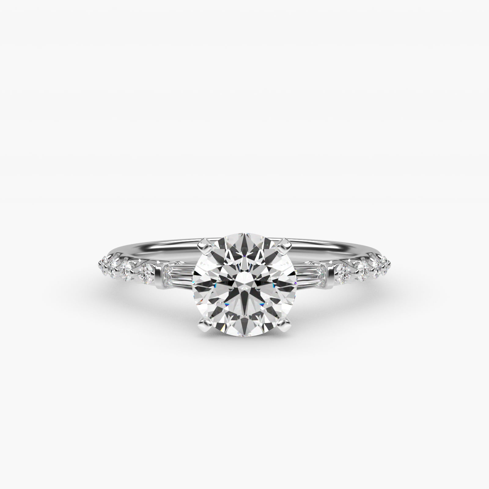 0.2 CT Ring in 14K White Gold