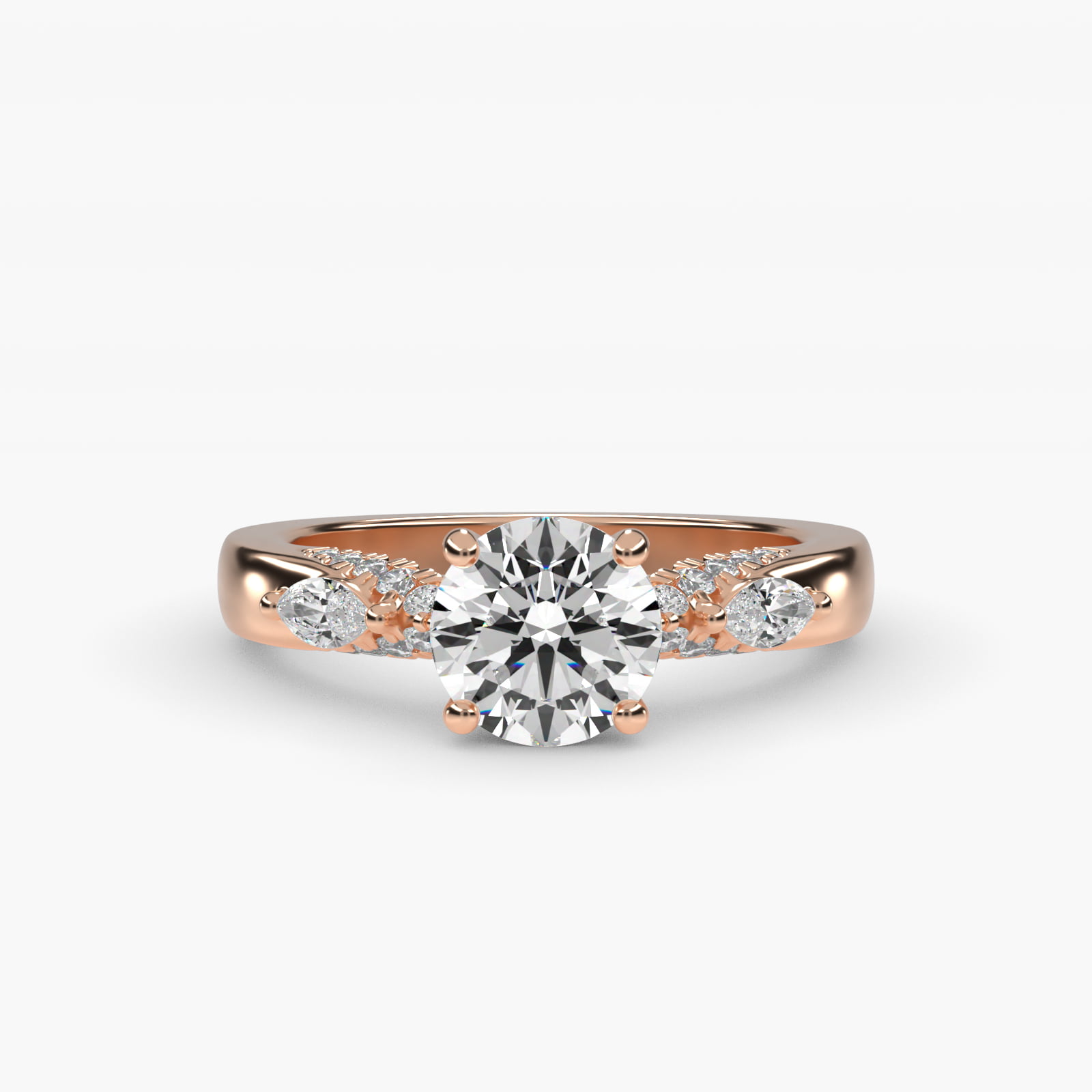 0.25 CT Ring in 14K Rose Gold