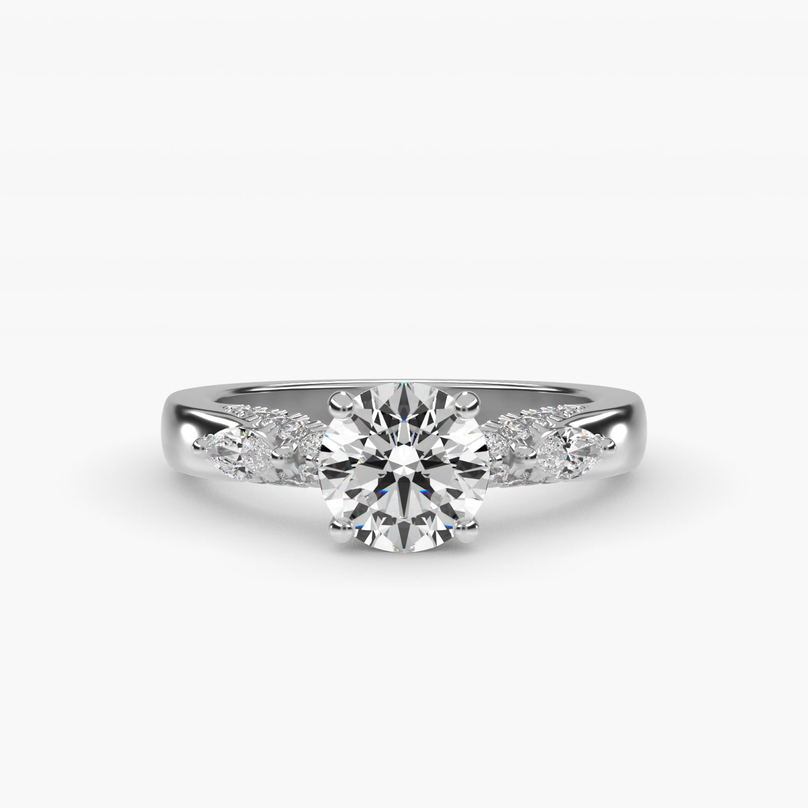 0.25 CT Ring in 14K White Gold