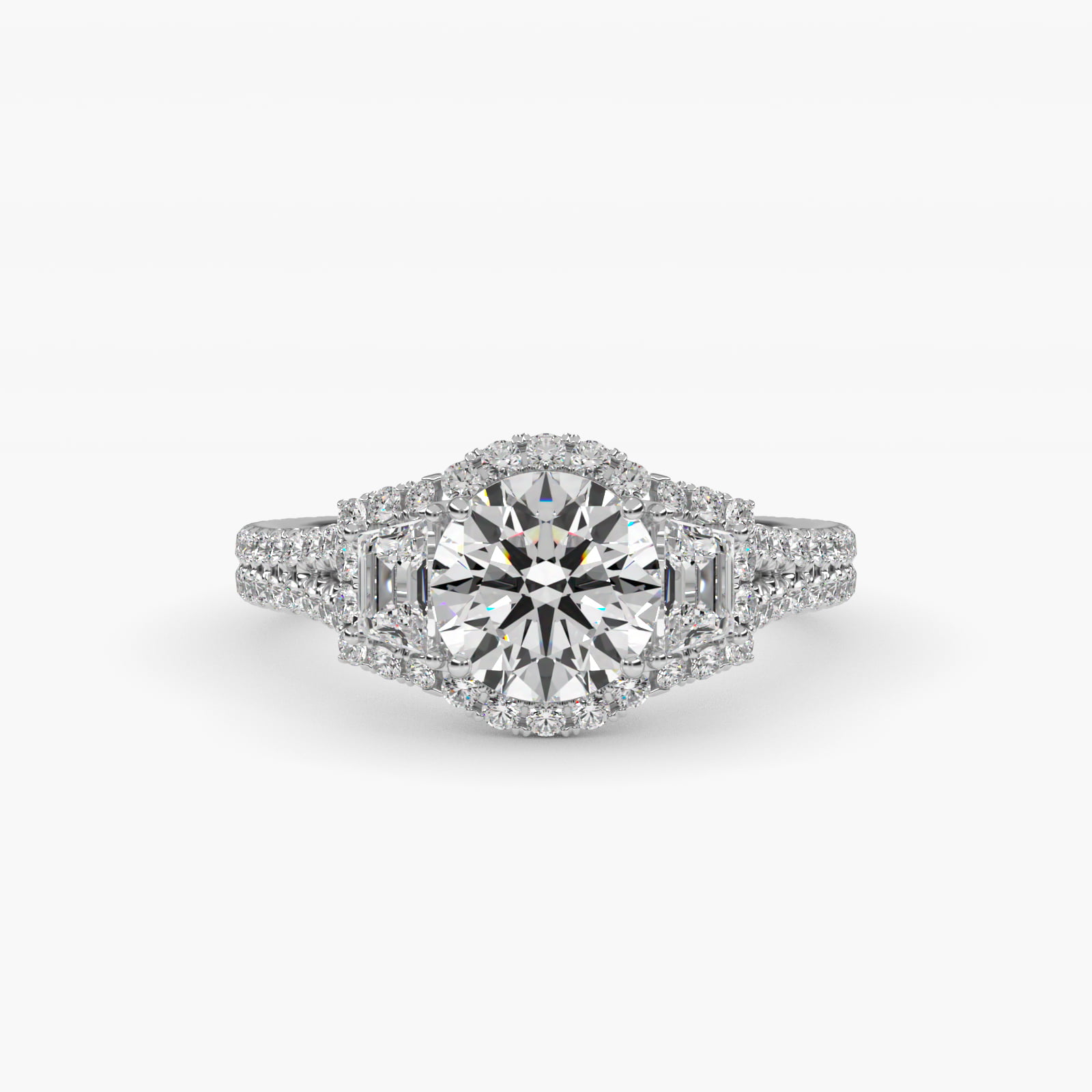 Halo 1.5 CT Ring in 14K White Gold