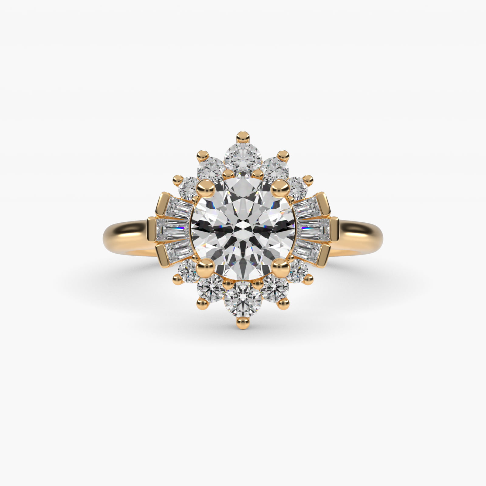 Halo 1 CT Ring in 18K Yellow Gold