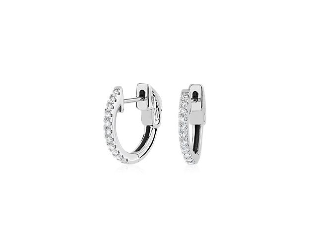 The Perfect Diamond Hoops in 14k White Gold (1/4 ct. tw.)