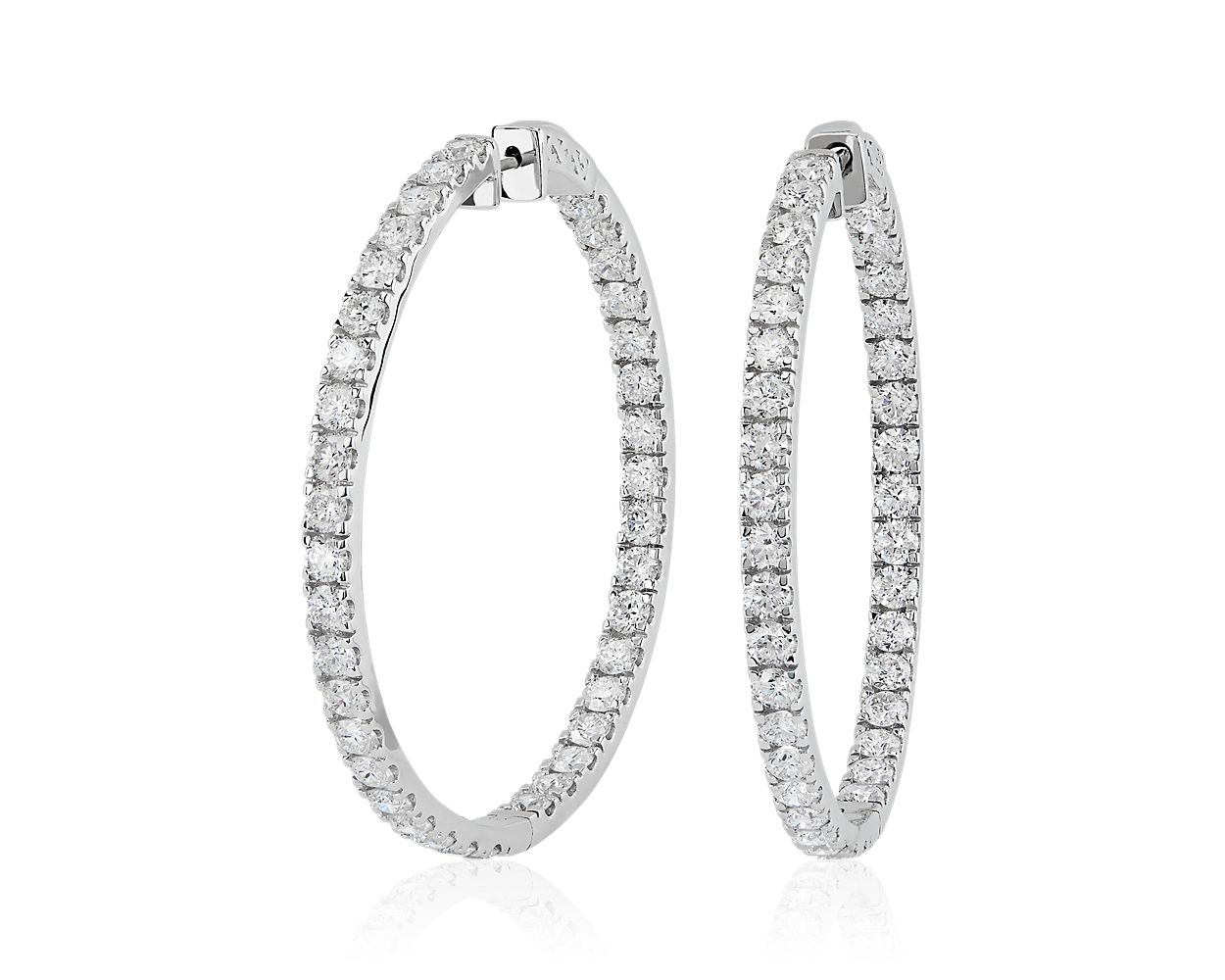 The Perfect Diamond Hoops in 14k White Gold (7 ct. tw.)