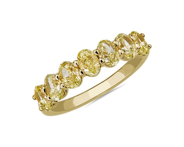 7-Stone Oval Yellow Diamond Ring in 18k Yellow Gold (1 3/4 ct. tw.)