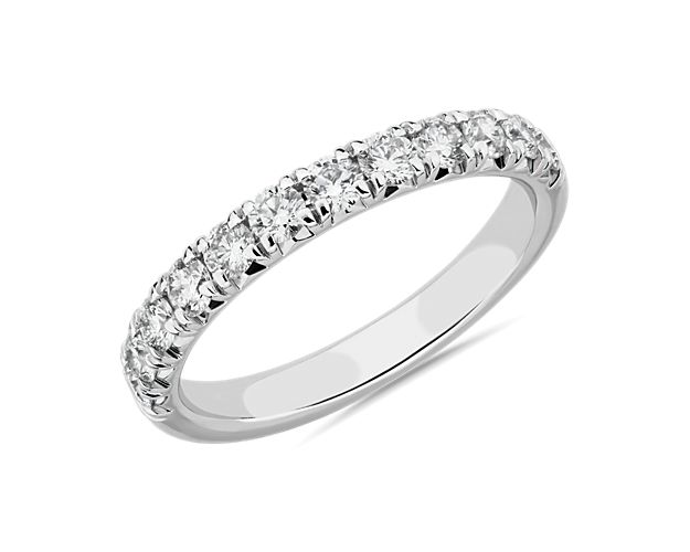 French Pavé Diamond Ring in Platinum (3/4 ct. tw.)
