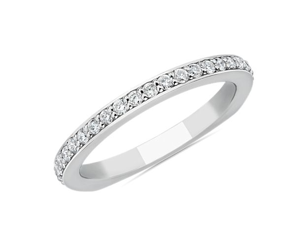 Bella Vaughan Euro Shank Diamond Wedding Ring in Platinum (3/8 ct. tw.)