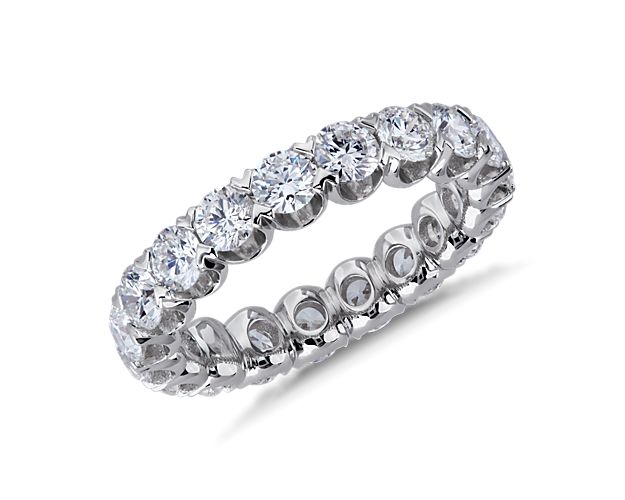 Blue Nile Signature Comfort Fit Diamond Eternity Ring In Platinum (4 5/8 | Blue  Nile Eternity | 3d-mon.com