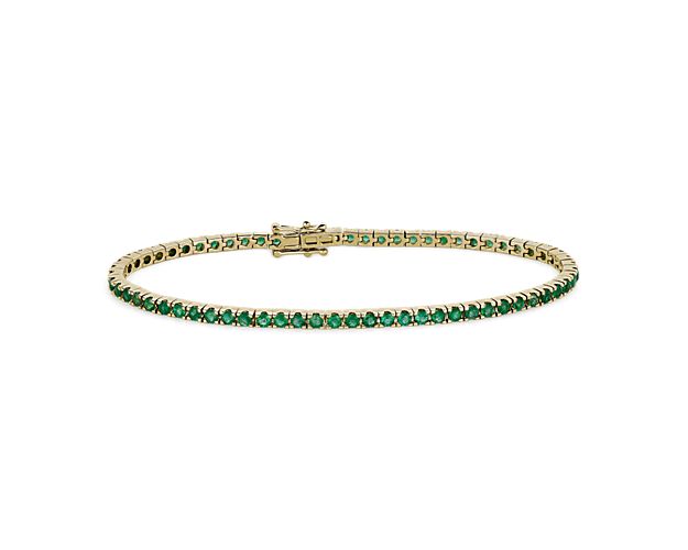 Badgley Mischka Lab Grown Diamond Emerald-Cut Tennis Bracelet (11 ct. t.w.)  in 14k White Gold - Macy's