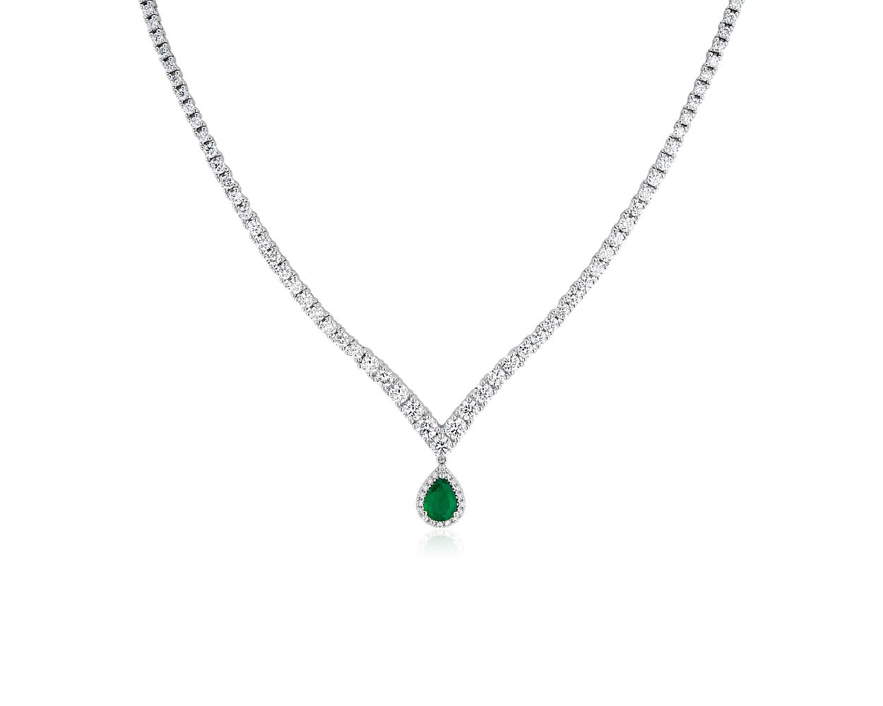 Blue nile emerald necklace sale