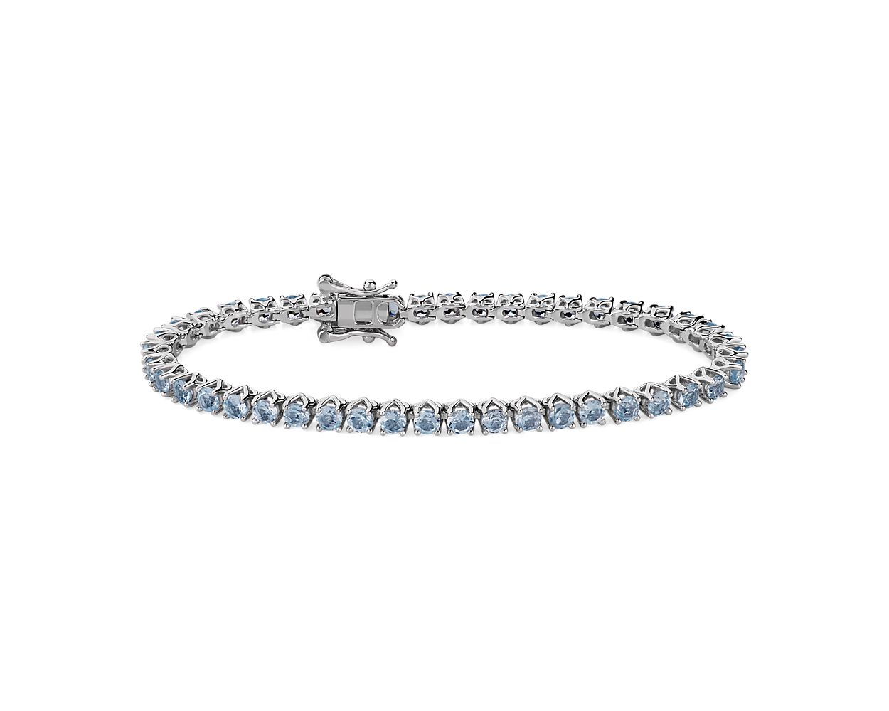 Sky Blue Topaz Tennis Bracelet in Sterling Silver (3mm)