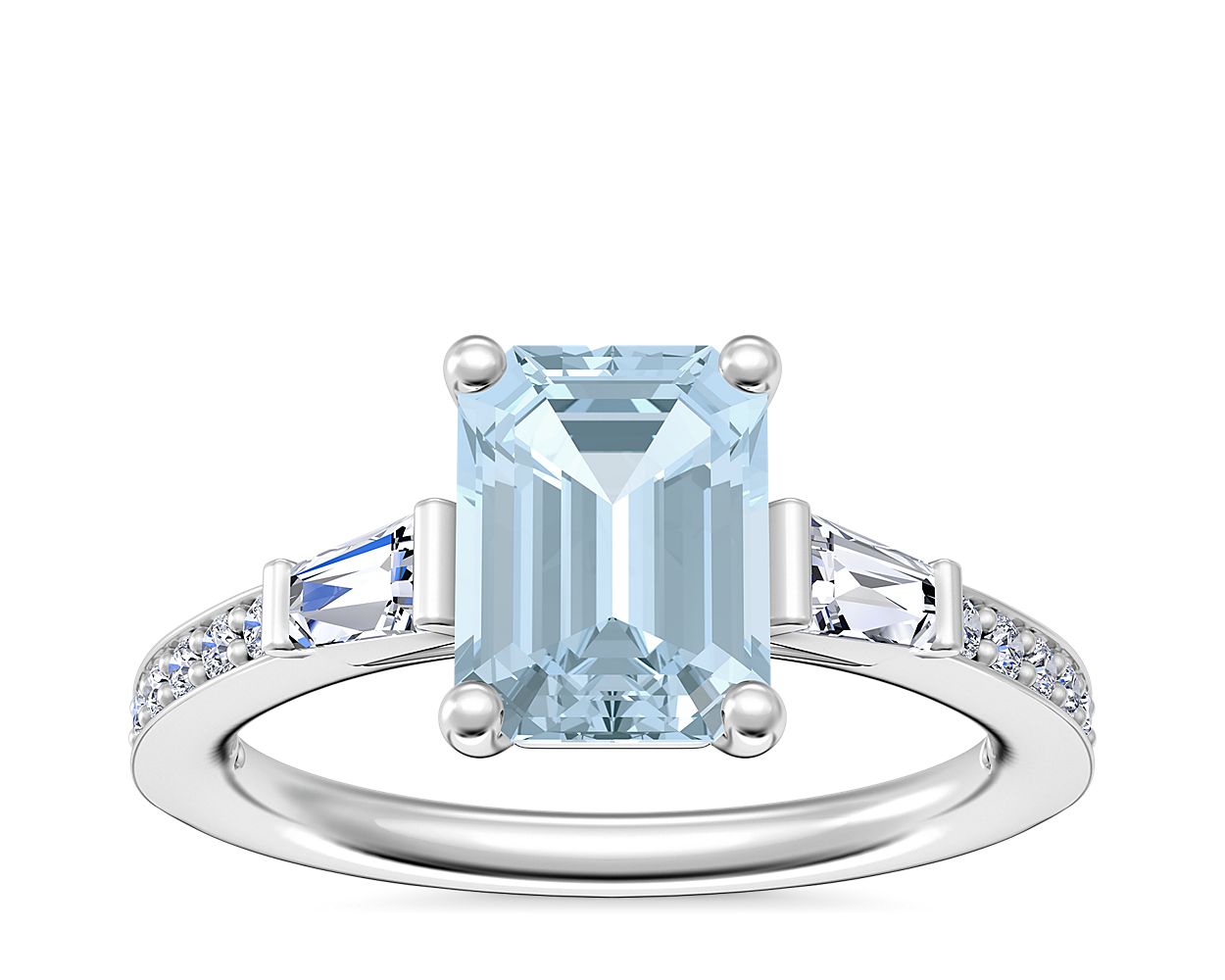 Blue nile aquamarine on sale ring