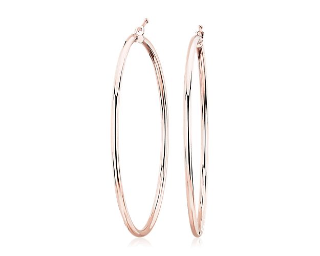 As essential as your go-to tee shirt, these 14k white rose hoop earrings are made to be worn all day, every day so your ear stack is always on point.