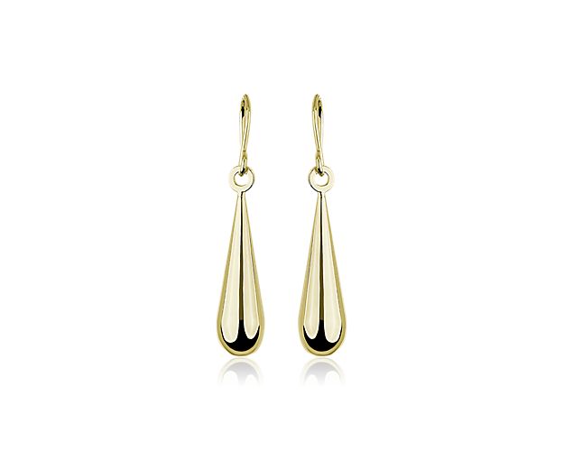 These classic 14k yellow gold teardrop earrings are perfect for everyday wear or any special occasion.