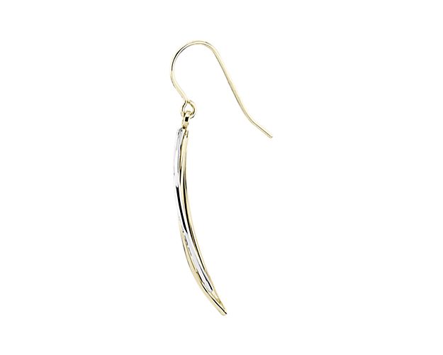 Silverspeck Gold Over Silver Two-Tone Filigree Teardrop Dangle Earrings – 925 Sterling Silver
