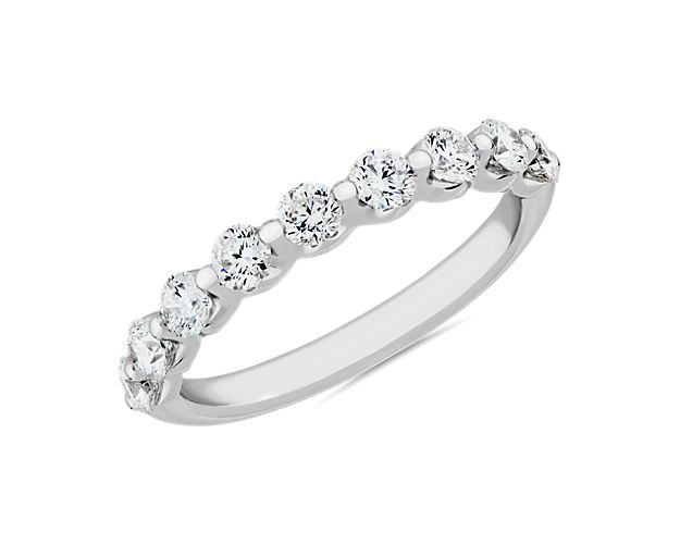 Floating Diamond Wedding Ring in 14k White Gold (3/4 ct. tw.)