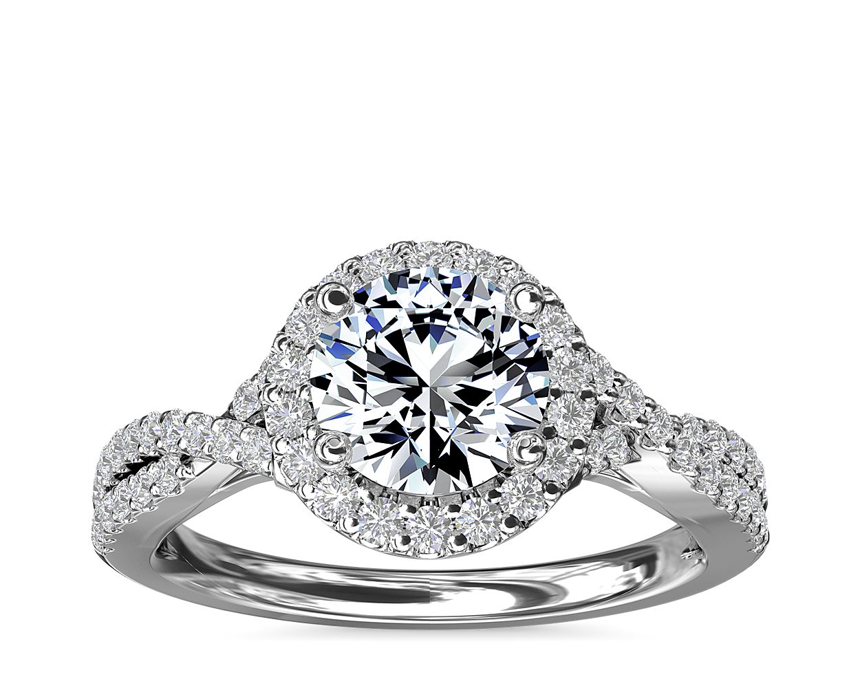 Blue nile twisted deals engagement ring