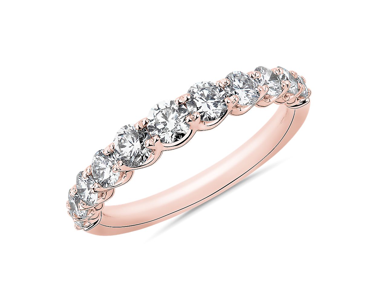 Selene Graduated Diamond Anniversary Ring in 14k Rose Gold (1 ct. tw.)