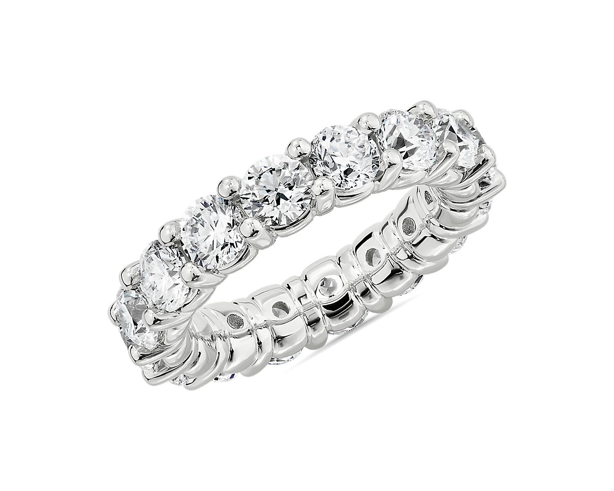 Comfort Fit Round Brilliant Diamond Eternity Ring in Platinum (5 ct. tw.)