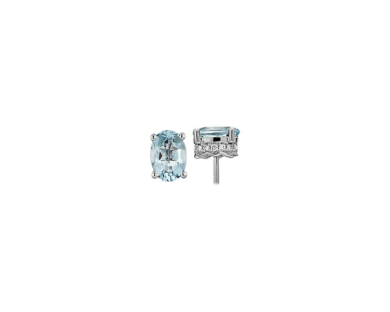 Blue nile aquamarine on sale earrings