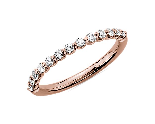 Floating Diamond Wedding Ring in 14k Rose Gold (1/3 ct. tw.)