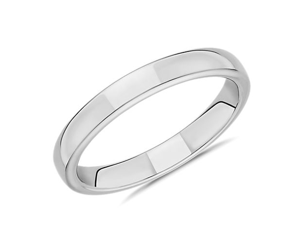 Sleek and contemporary structured design defines the wear-forever appeal of this 14k white gold ring as it sits comfortably on your finger as an enduring symbol of your commitment.
