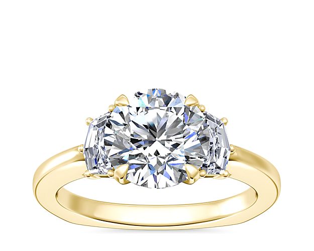 Bella Vaughan Cadillac Three Stone Engagement Ring in 18k Yellow Gold (3/8 ct. tw.)