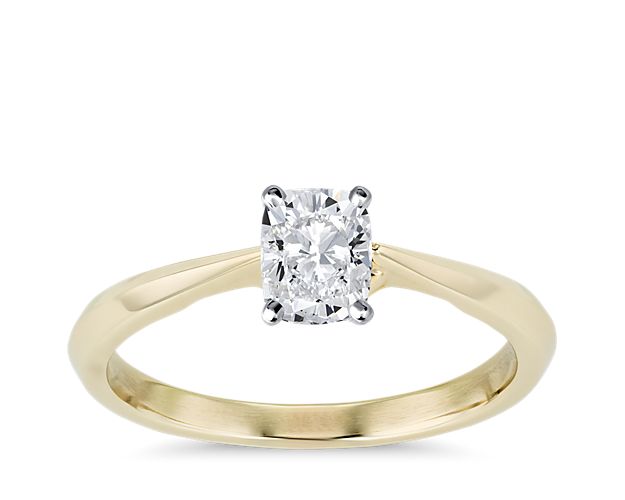 ZAC ZAC POSEN Knife-Edge Solitaire Engagement Ring in 14k Yellow Gold