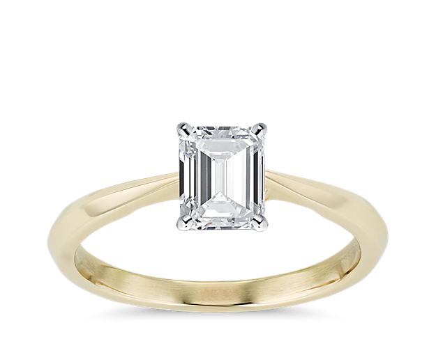 ZAC ZAC POSEN Knife-Edge Solitaire Engagement Ring in 14k Yellow Gold