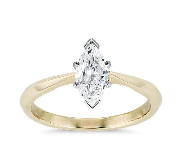 ZAC ZAC POSEN Knife-Edge Solitaire Engagement Ring in 14k Yellow Gold