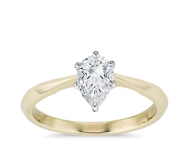 ZAC ZAC POSEN Knife-Edge Solitaire Engagement Ring in 14k Yellow Gold