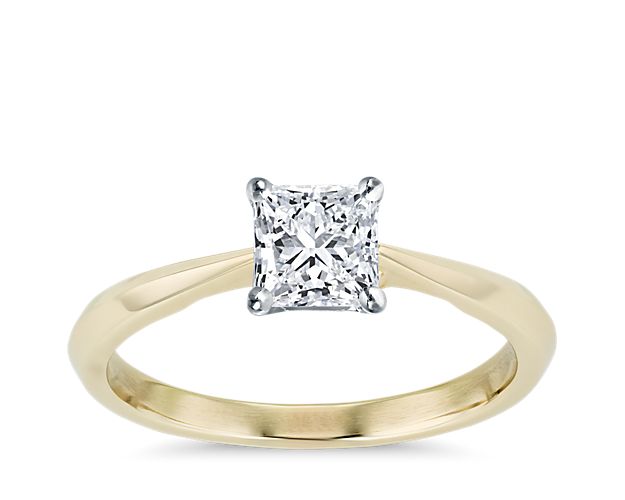 ZAC ZAC POSEN Knife-Edge Solitaire Engagement Ring in 14k Yellow Gold