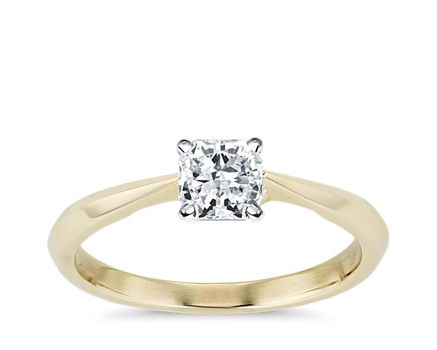 ZAC ZAC POSEN Knife-Edge Solitaire Engagement Ring in 14k Yellow Gold