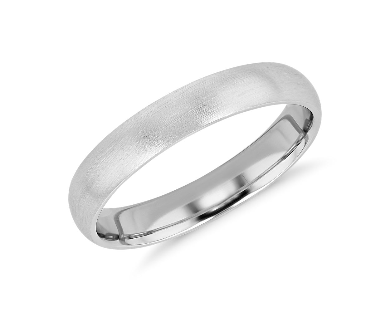 Matte Mid-weight Comfort Fit Wedding Ring in Platinum (4mm)